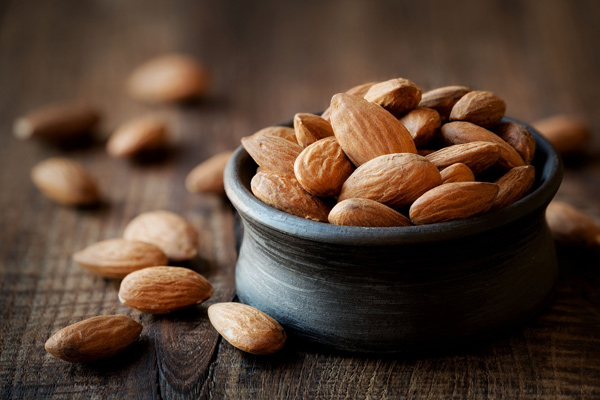 Almonds contain fiber