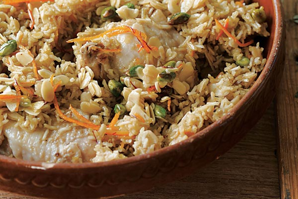 pistachio rice with chicken